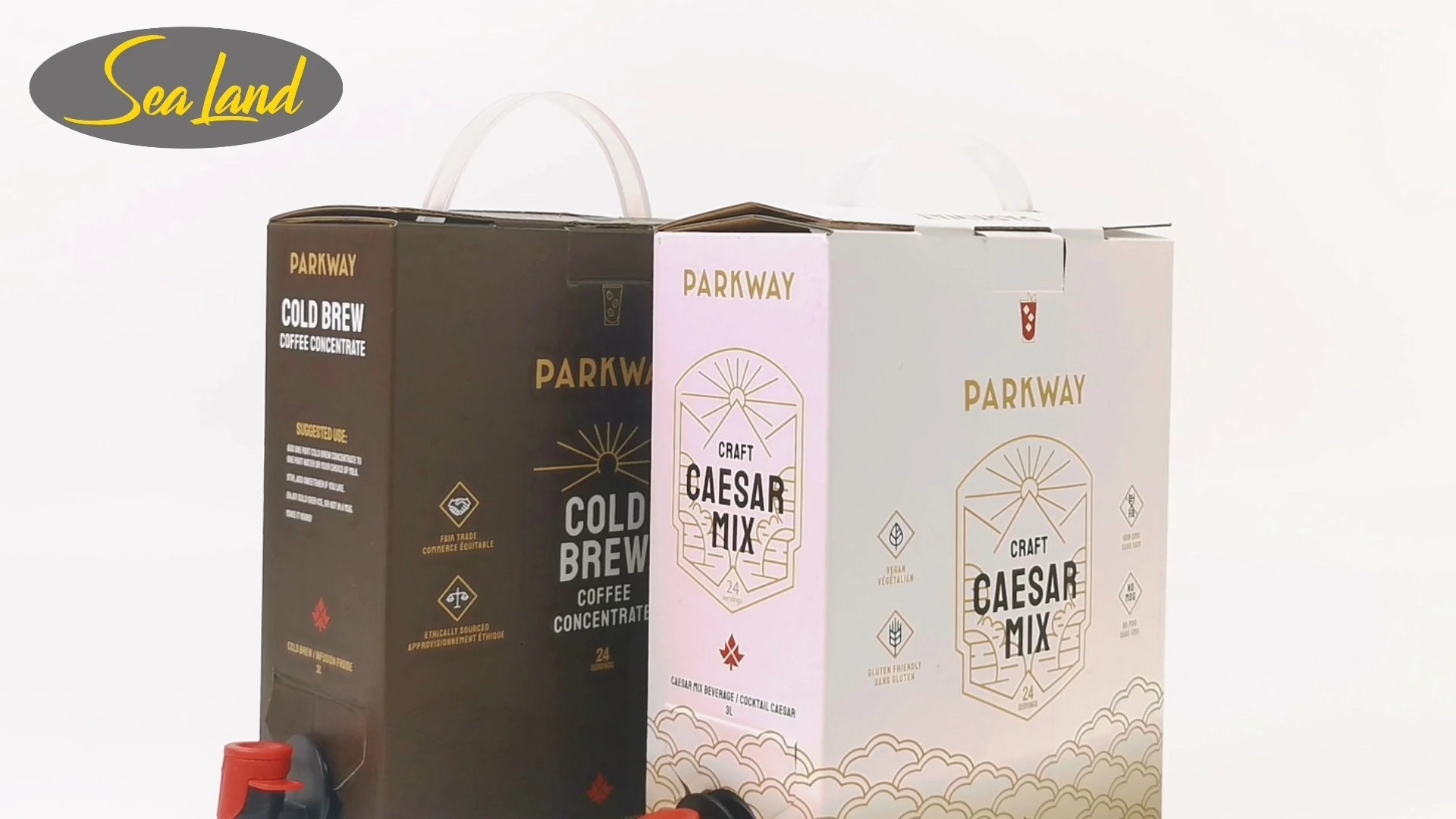 Customized high-quality takeout packaging bags, 3L (96 ounces) juice and coffee boxes with dispenser for distribution 1