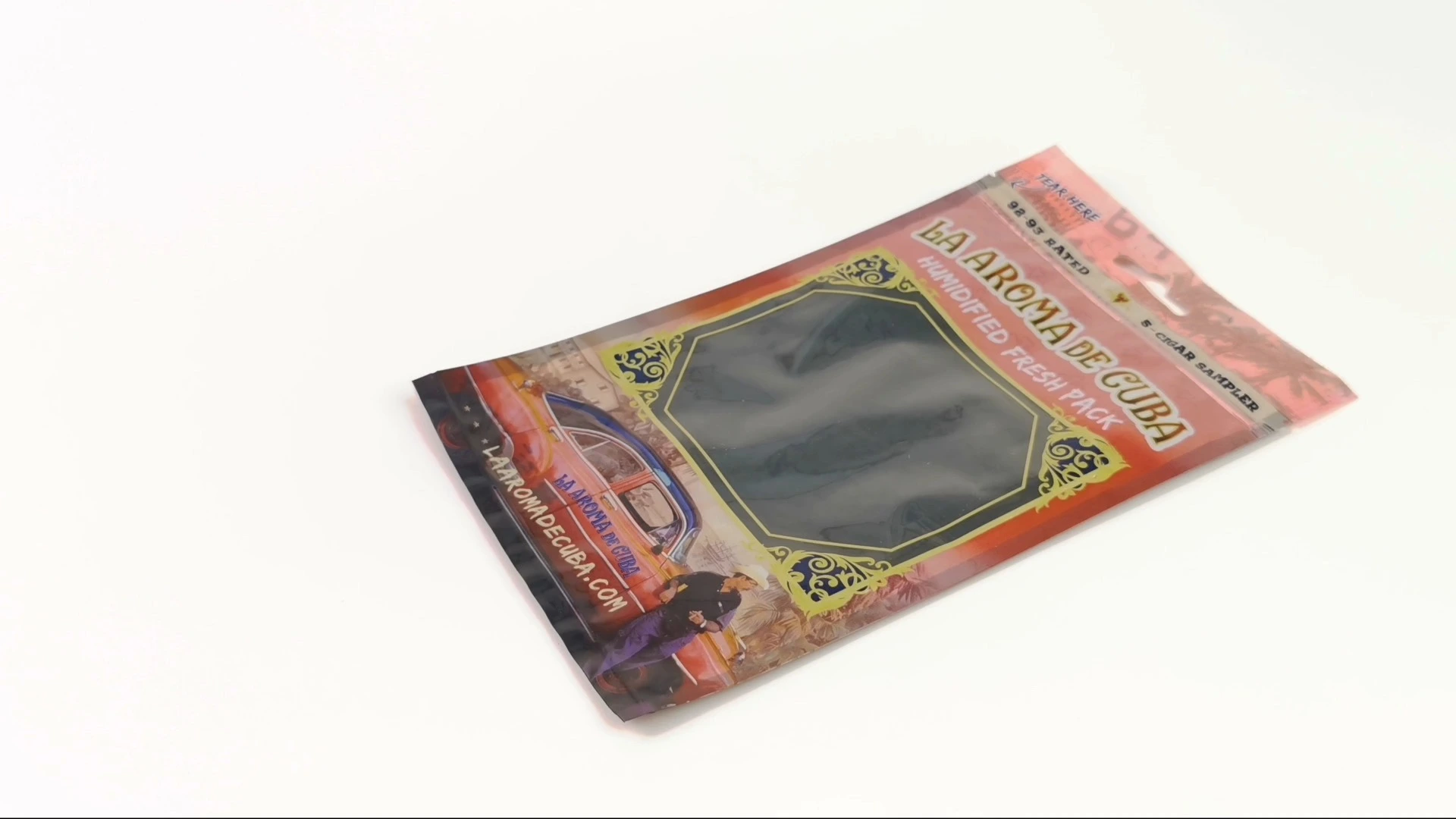 Custom Tobacco Packaging Humidifier Plastic Pouches Humidified Cigar Humidor Bags for 4-5 Cigars with Hygrometer & Divider 1