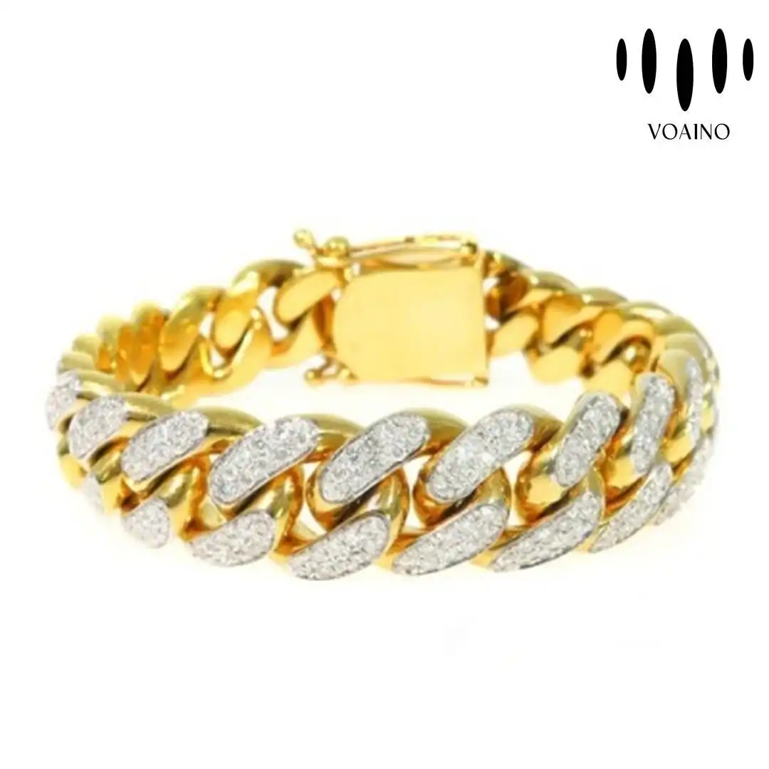 Round Diamond Cuban Link Bracelet 2.0-20.0ct 18k/14k/9k/Pt950/S925 1