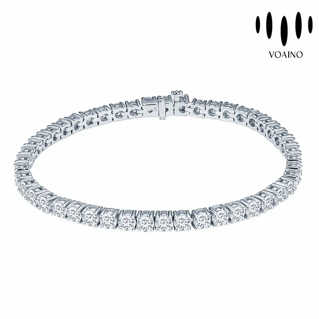 Round Brilliant Cut Diamond Tennis Bracelet 2.0-20.0ct 18k/14k/9k/Pt950/S925 1