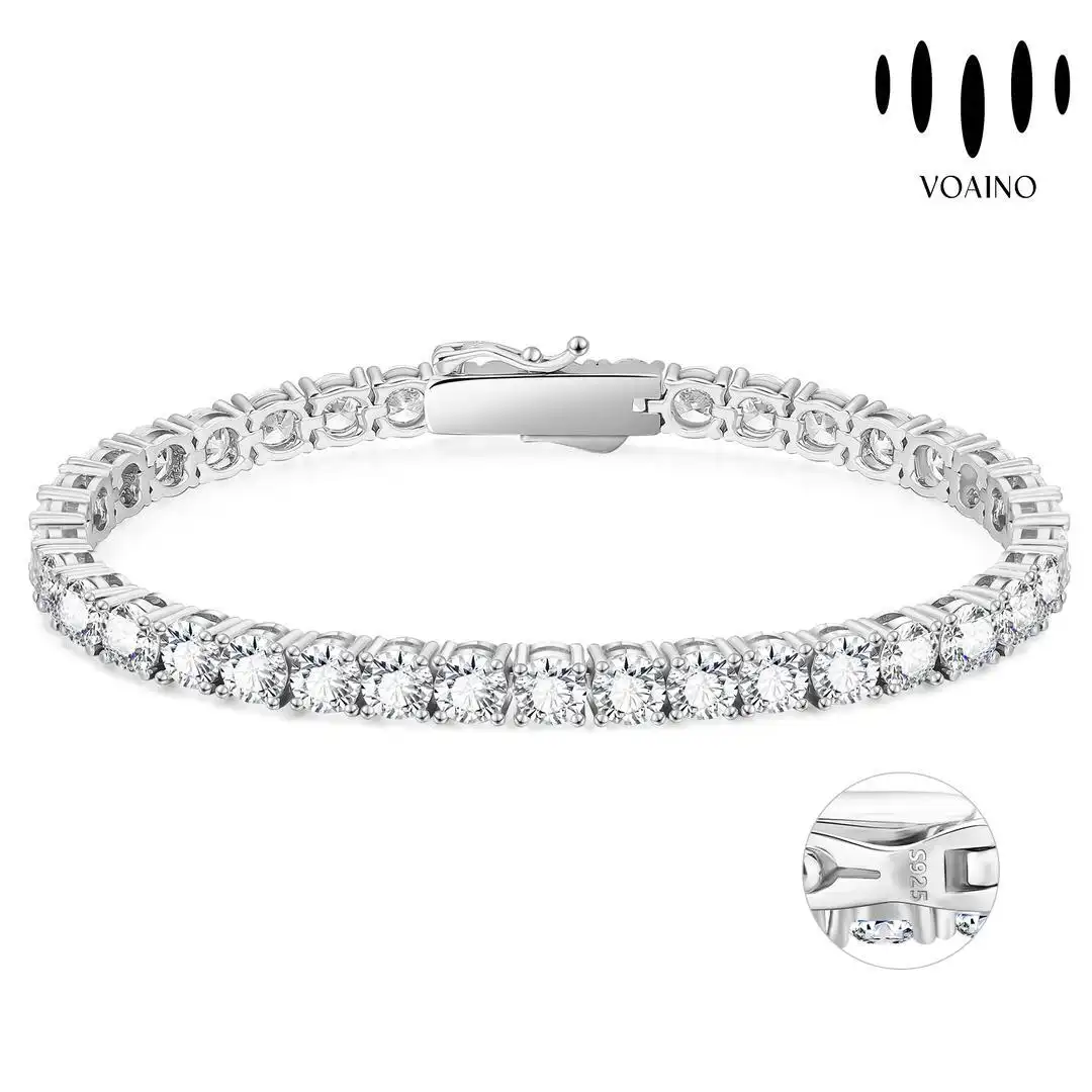 Round Cut Diamond Tennis Bracelet 2.0-20.0ct 18k/14k/9k/Pt950/S925 1