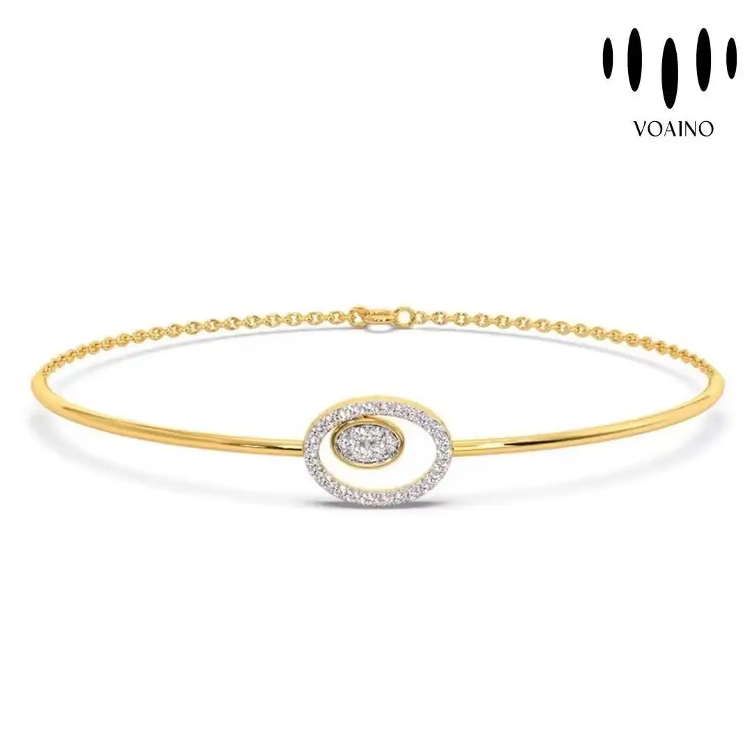 Lab Created Diamond Adjustable Dainty Bracelet 2.0-20.0ct 18k/14k/9k/Pt950/S925 1