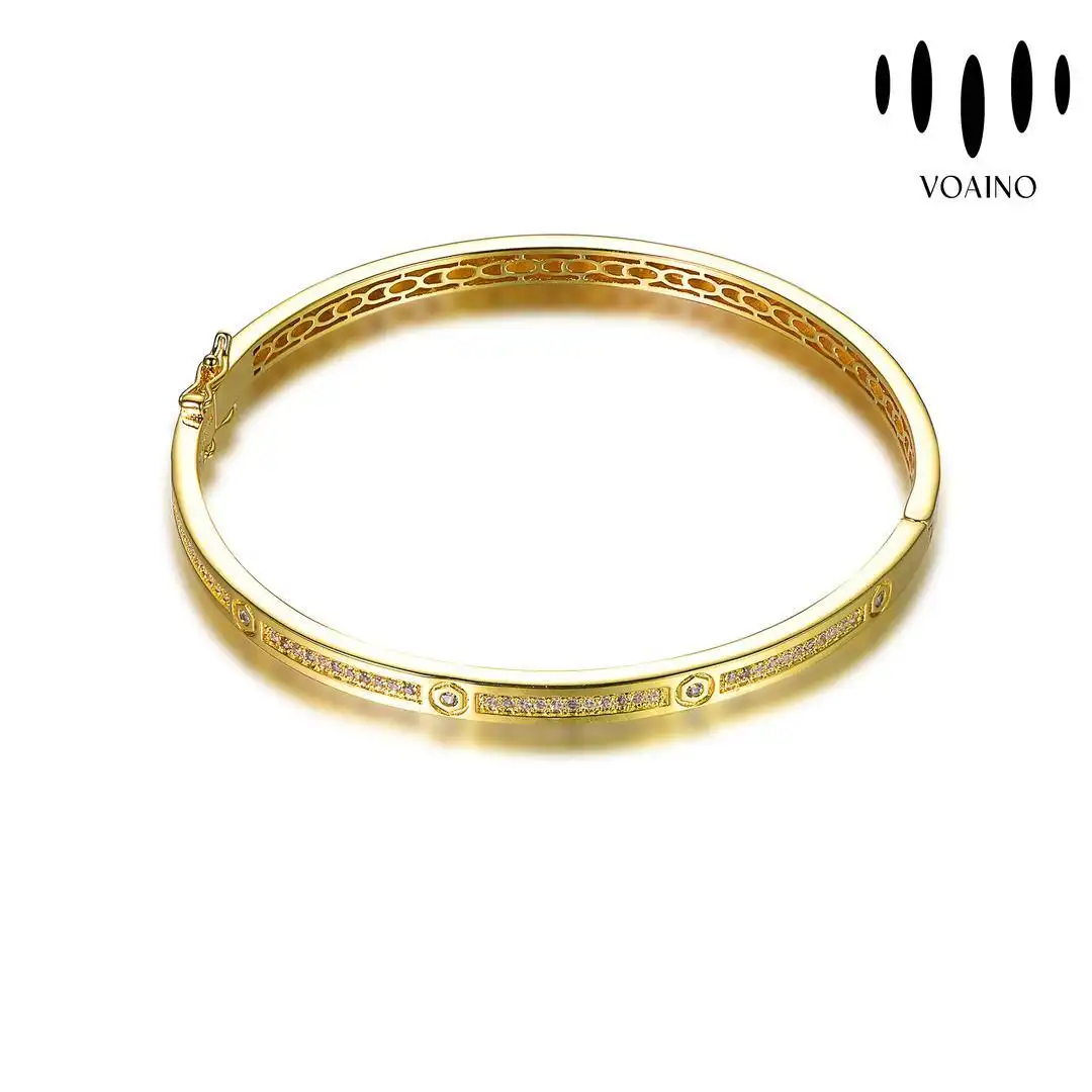 Round Diamond Bangle Bracelet Classic Luxury Design 2.0-20.0ct 18k/14k/9k/Pt950/S925 1