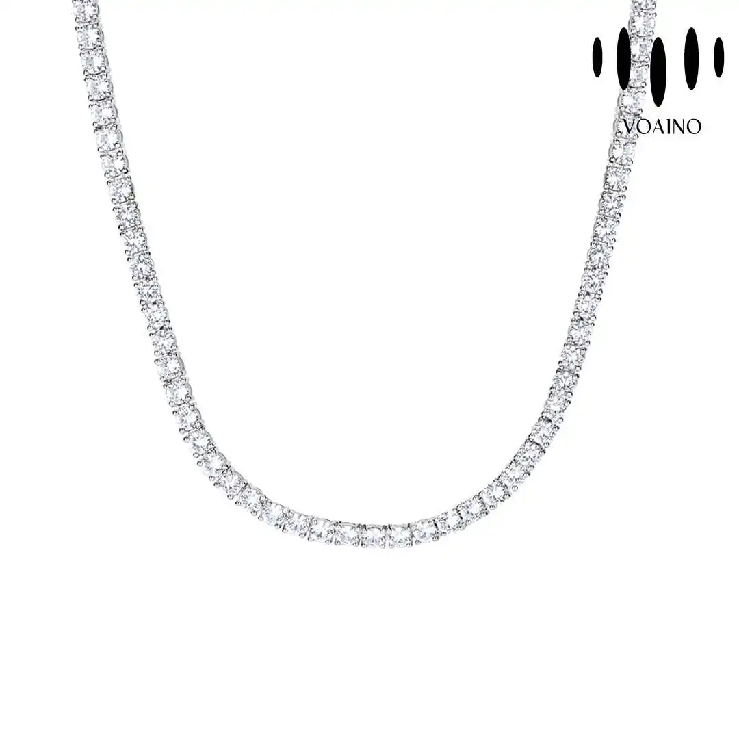 Round Cut Lab Diamond Tennis Necklace 0.5-5.0ct 18k/14k/9k/Pt950/S925 1