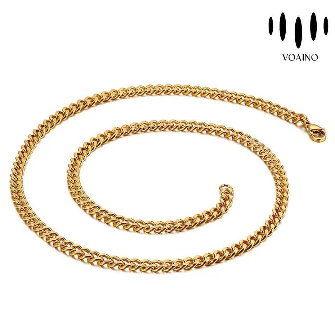 Classic Cuban Chain Necklace 18k/14k/9k/S925/stainless steel 1