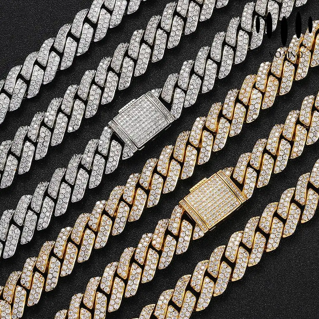 Diamond Cuban Link Chain Bracelet 18k/14k/9k/S925/strainless steel 1