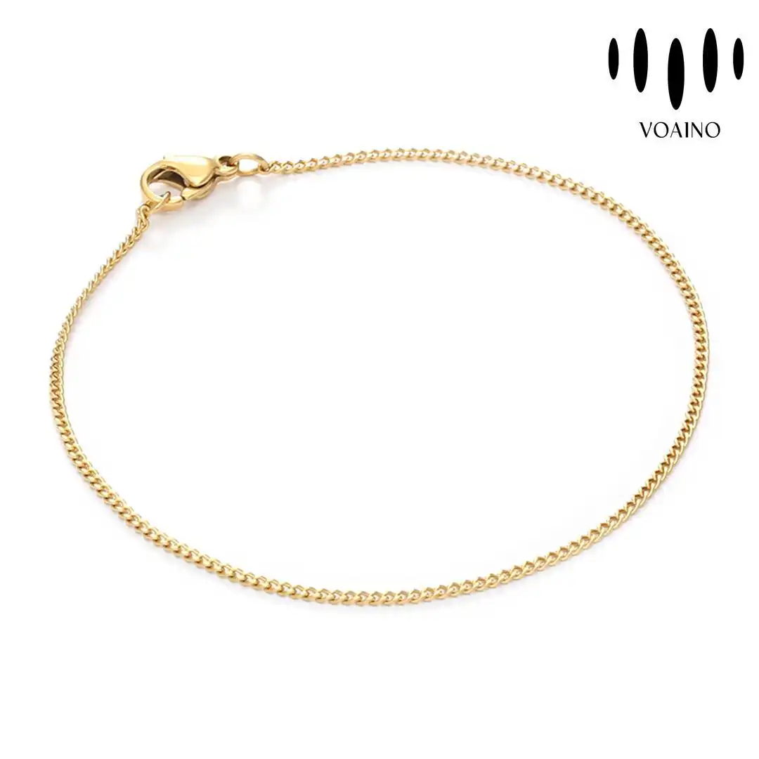 Thin Cuban Links Gold Bracelet No Diamonds 2.0-20.0ct 18k/14k/9k/Pt950/S925 1