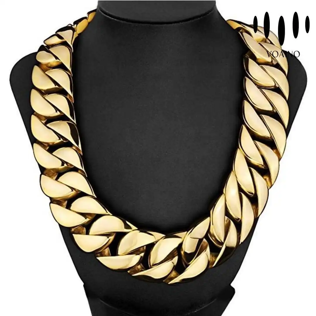 No Diamonds Chunky Cuban Chain Necklace 18k/14k/9k/S925/stainless steel 1