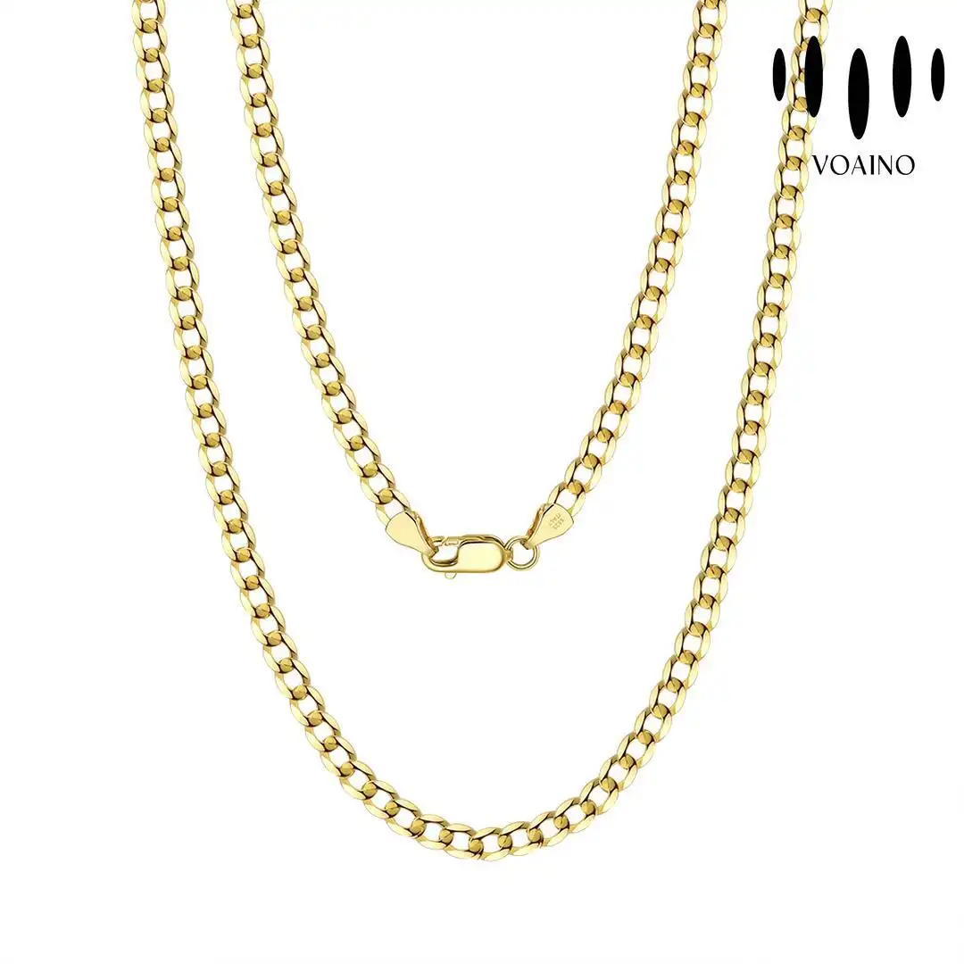 Diamond Cut Cuban Link Chain Necklace 18k/14k/9k/S925/strainless steel 1