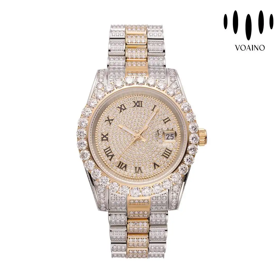 VVS Moissanite Round Hip Hop Watch 1