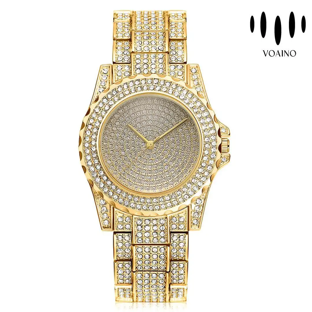 Iced Out Full Diamond Luxury Hiphop Style Bling Quartz Watch 1