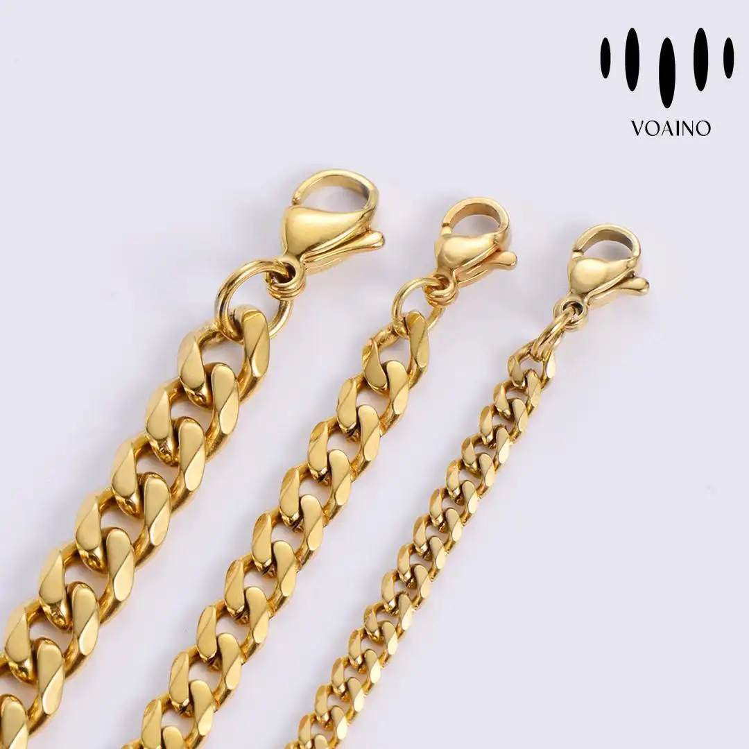 Cuban Link Chain Bracelet 18k/14k/9k/S925/stainless steel 1