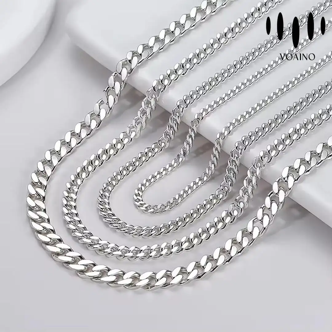 Diamond Cut Cuban Chain Necklace 18k/14k/9k/S925/strainless steel 1