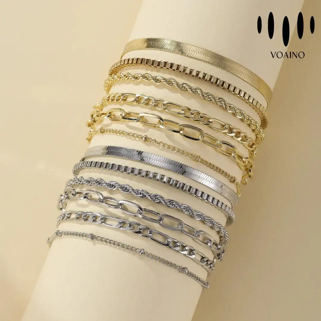 Bohemia Layered Stacking Bracelets Set 2.0-20.0ct 18k/14k/9k/Pt950/S925 1