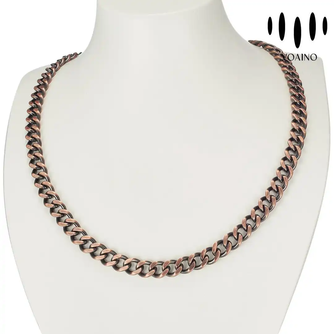 Antique Thick Bold Cuban Link Chain Necklace 18k/14k/9k/S925/strainless steel 1