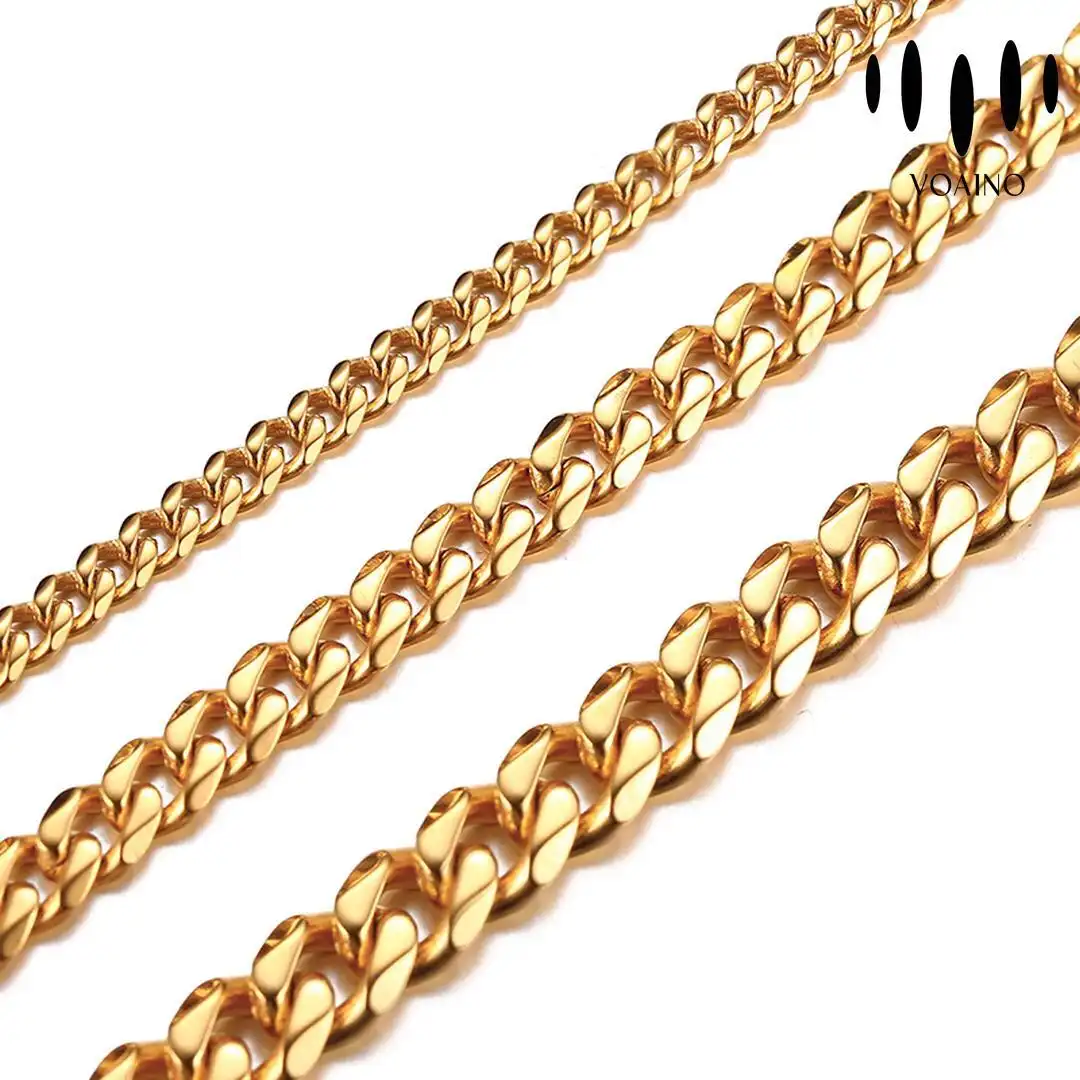 Cuban Link Chain Necklace 18k/14k/9k/S925/strainless steel 1