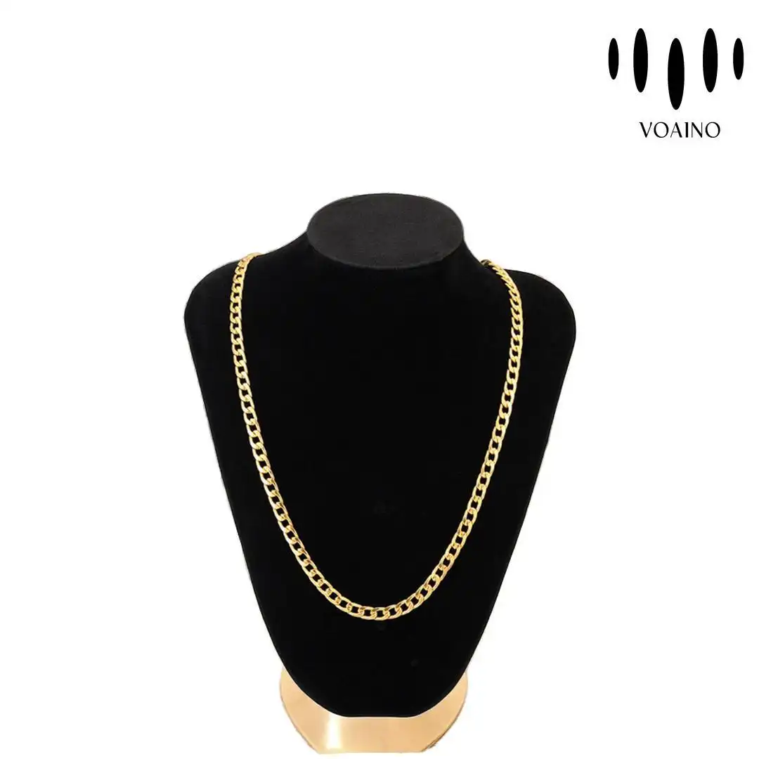 18K Gold Cuban Chain Necklace for Women and Men 18k/14k/9k/S925/strainless steel 1