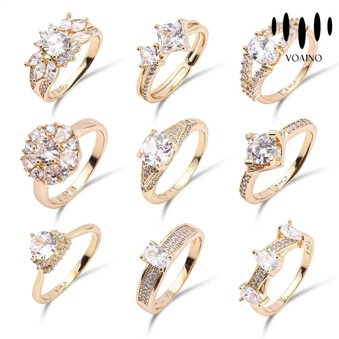 Cubic Zirconia Heart-Shaped Rings 18k/14k/9k/Pt950/S925 1