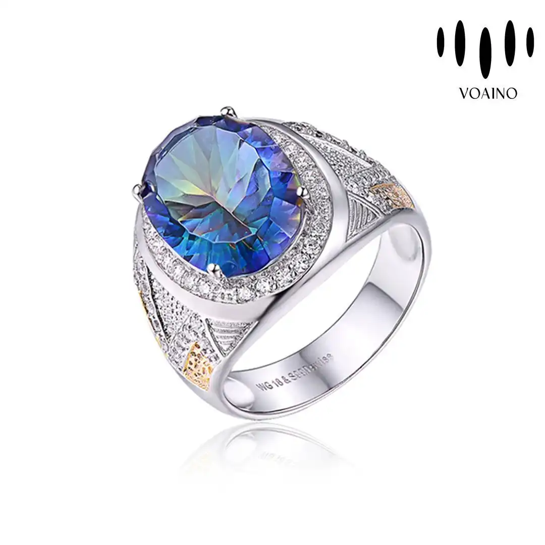 Keiyue Saudi Arabia Men's Custom Sapphire Ring with Oval Gemstone 18k/14k/9k/Pt950/S926 1