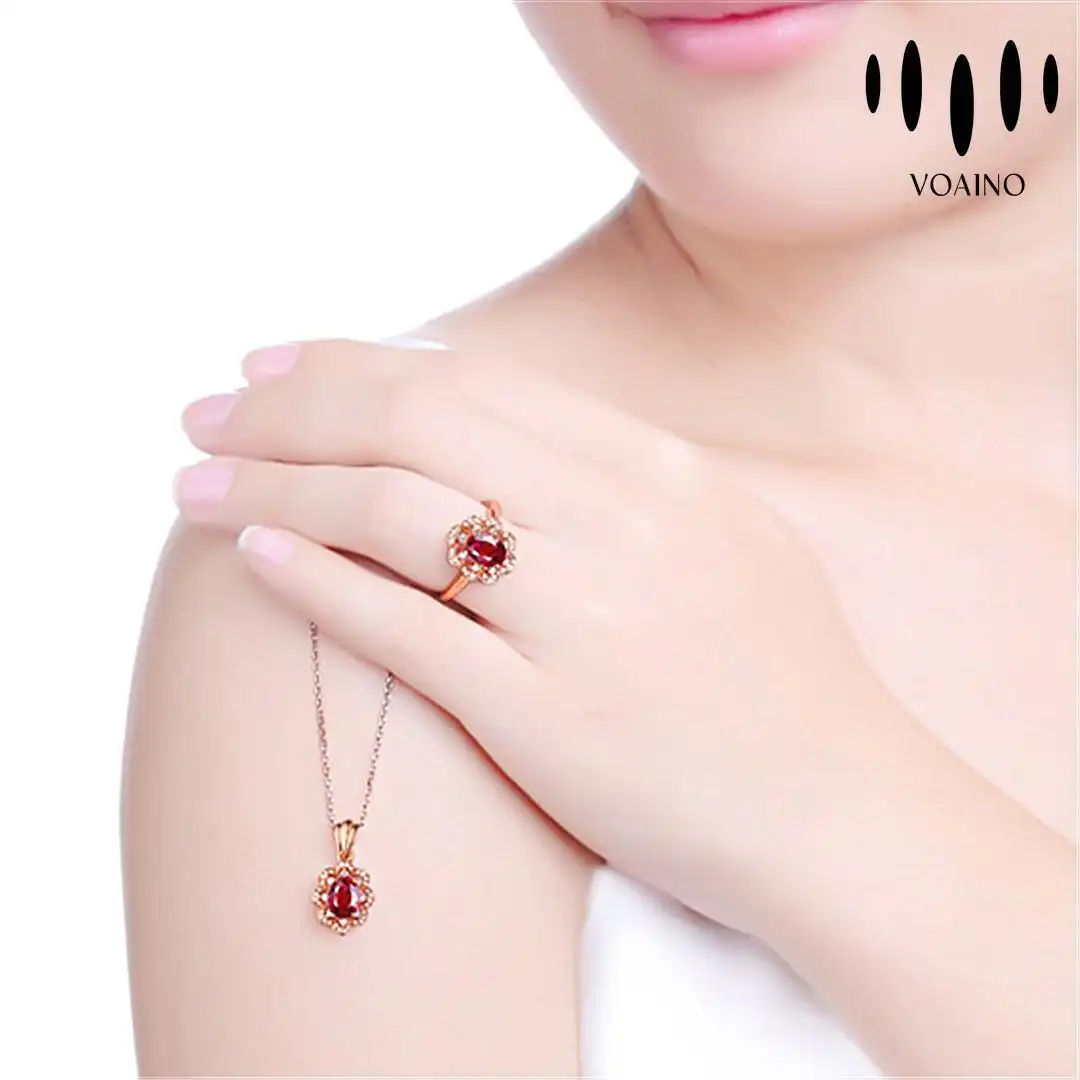 Ruby Pendant and Ring Set 18k/14k/9k/Pt950/S925 1