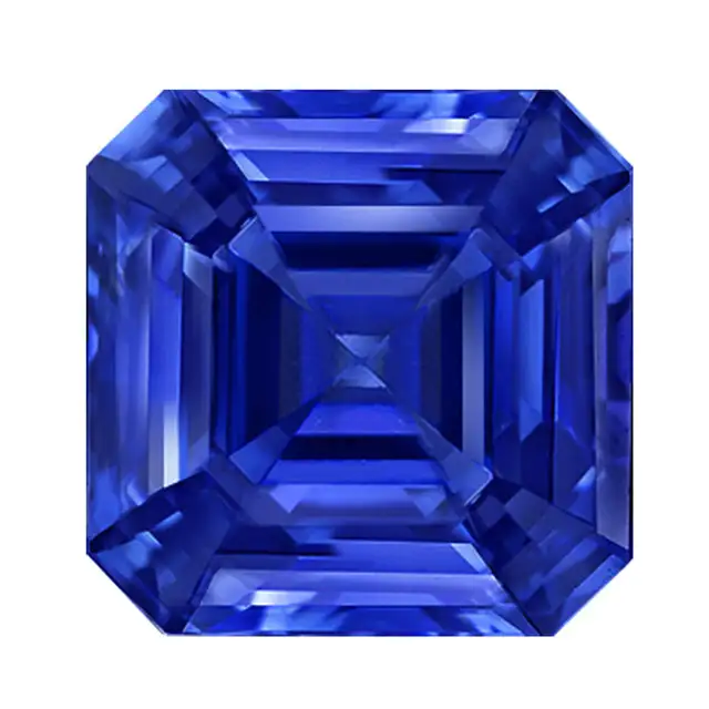 Asscher laboratory created sapphire 1