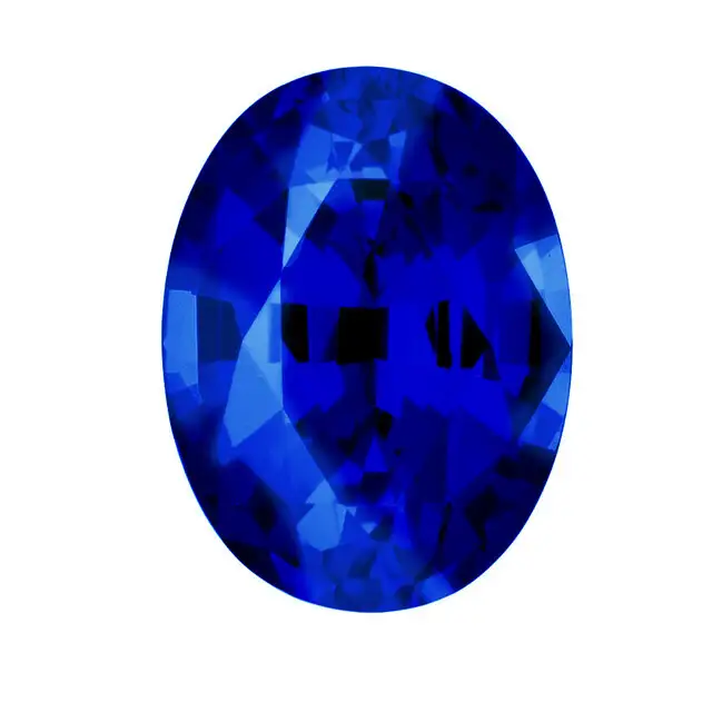 Oval laboratory created sapphire 1