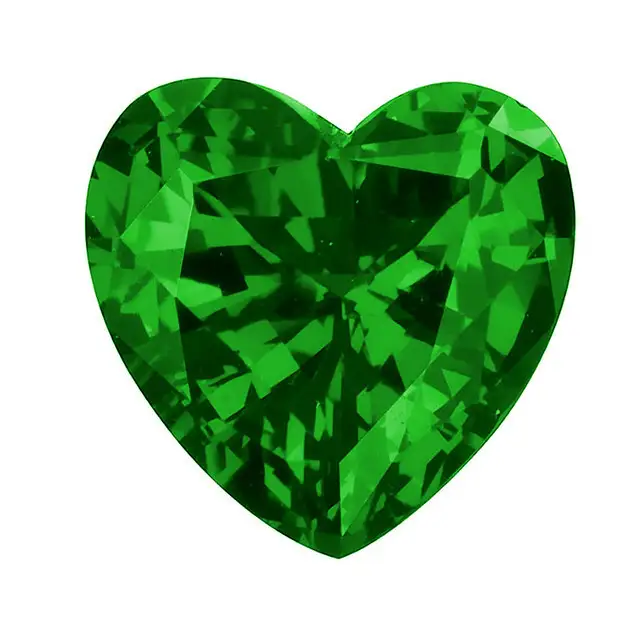 Heart laboratory created emerald 1