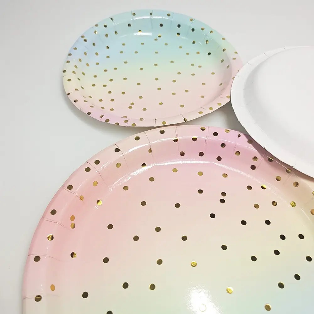 Personalised Paper Plates Rainbow Candy Plates Paper - - Xiangsheng 6