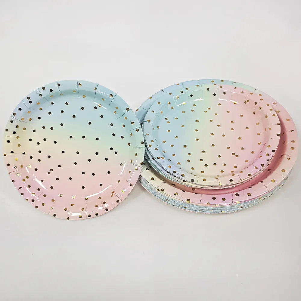 Personalised Paper Plates Rainbow Candy Plates Paper - - Xiangsheng 5