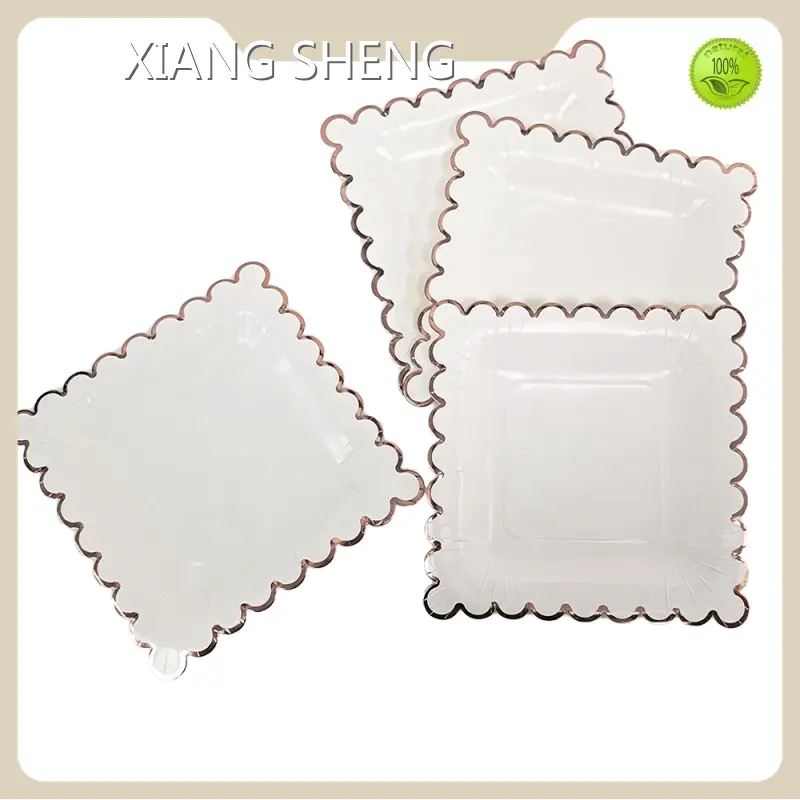 Custom Paper Plates Color Enamel & Gold Foil Wholesale - Xiangsheng 1