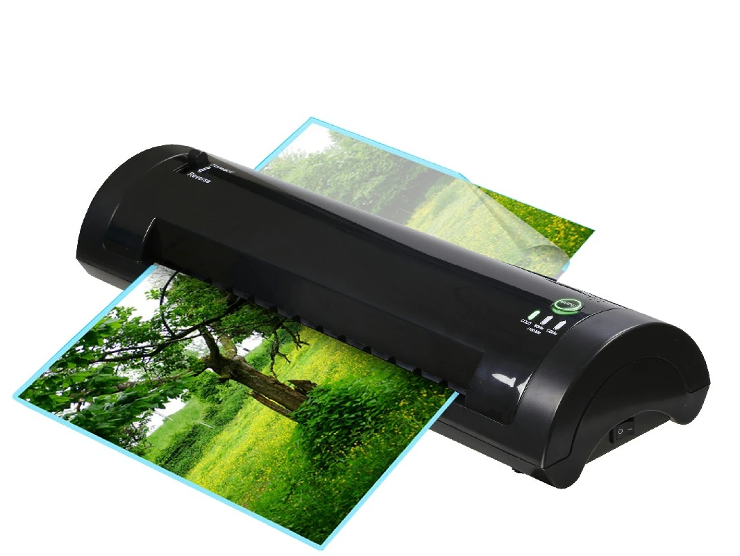 Calentamiento de 3 minutos 350 mm/min Laminador inverso iluminado para suministros de hogar, oficina o escolar DL805 1