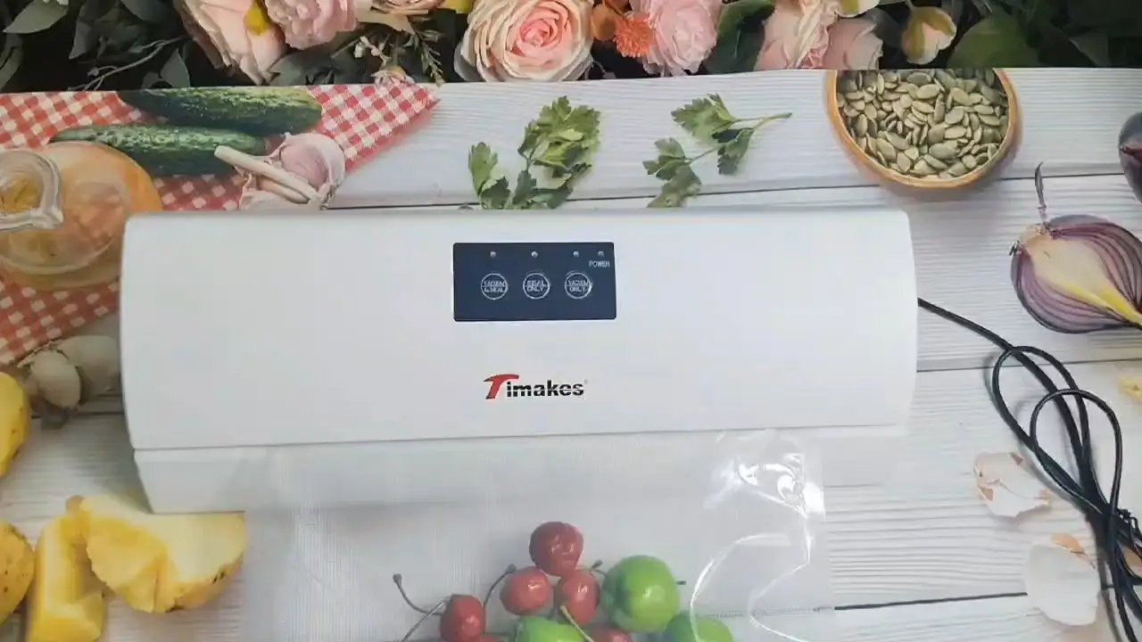 Countertop vacuum sealing system with Built-in Bag Roll Storage Compartment & slide cutter for food preservation  VS5 1