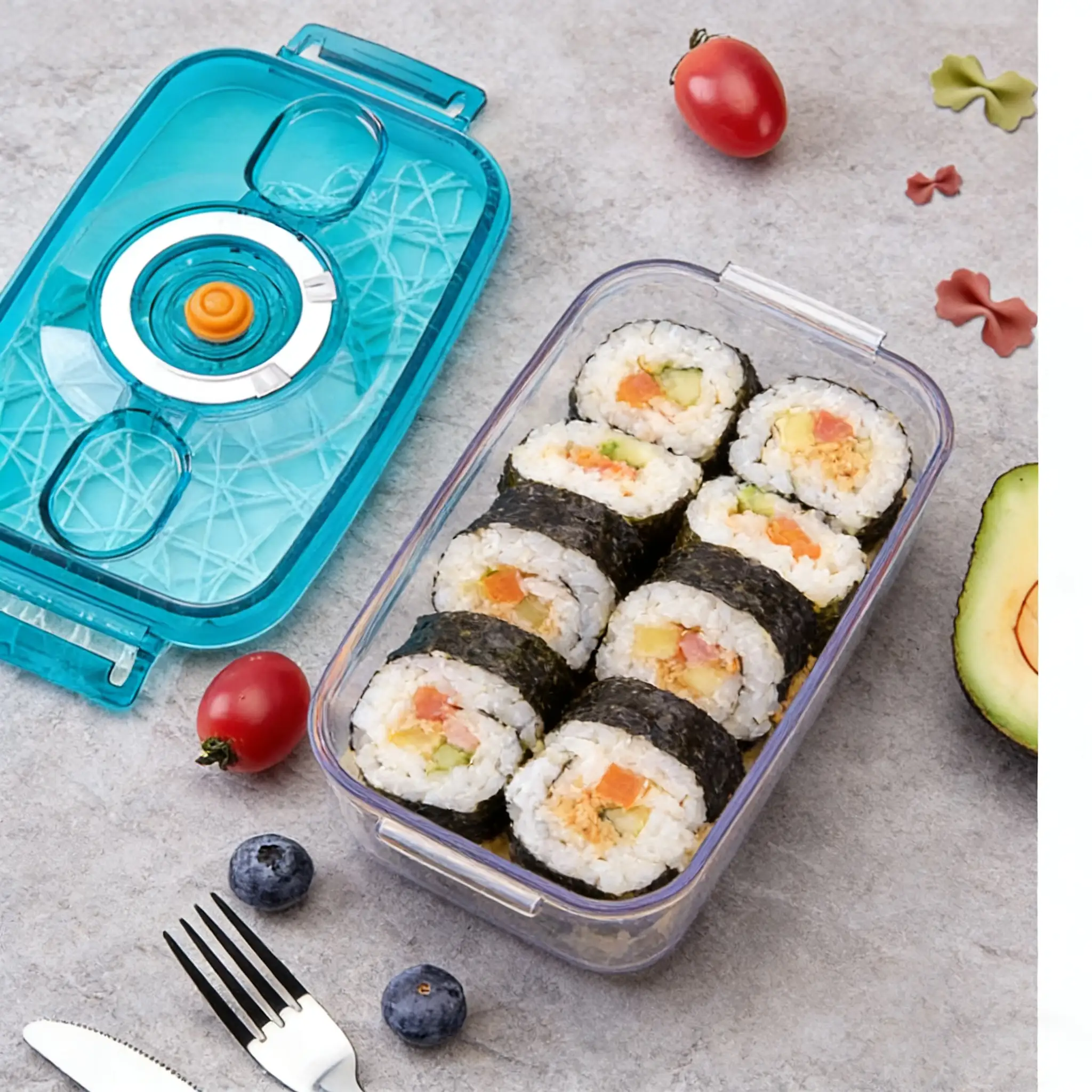 On-the-Go Airtight Food Storage Containers With Lids-Fresh Meals, Zero Mess, All Convenience 1