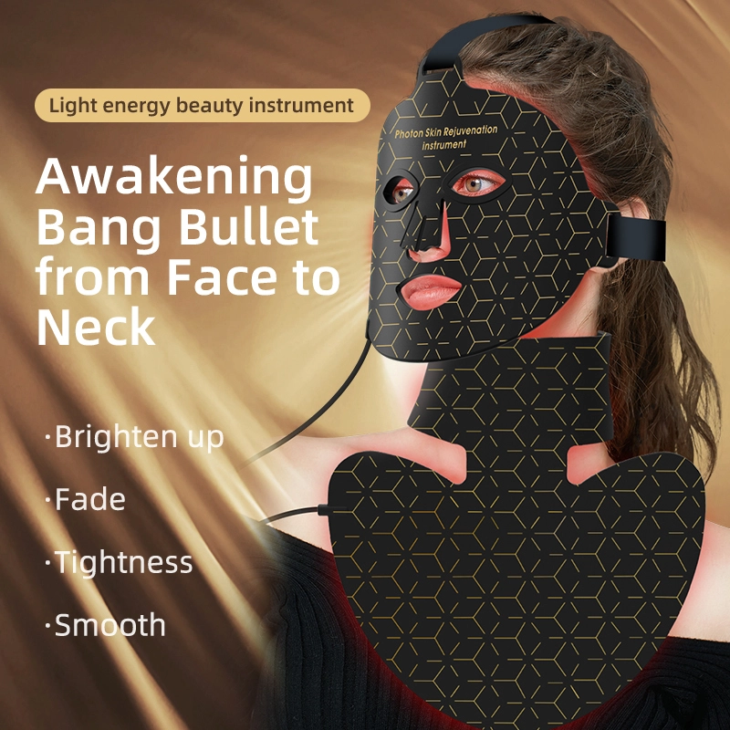 BELEN SM-2327 SILICONE LED BEATH MASK مجموعة للوجه والرقبة-7 لون الضوء + بالقرب من تجديد الجلد بالأشعة تحت الحمراء 1