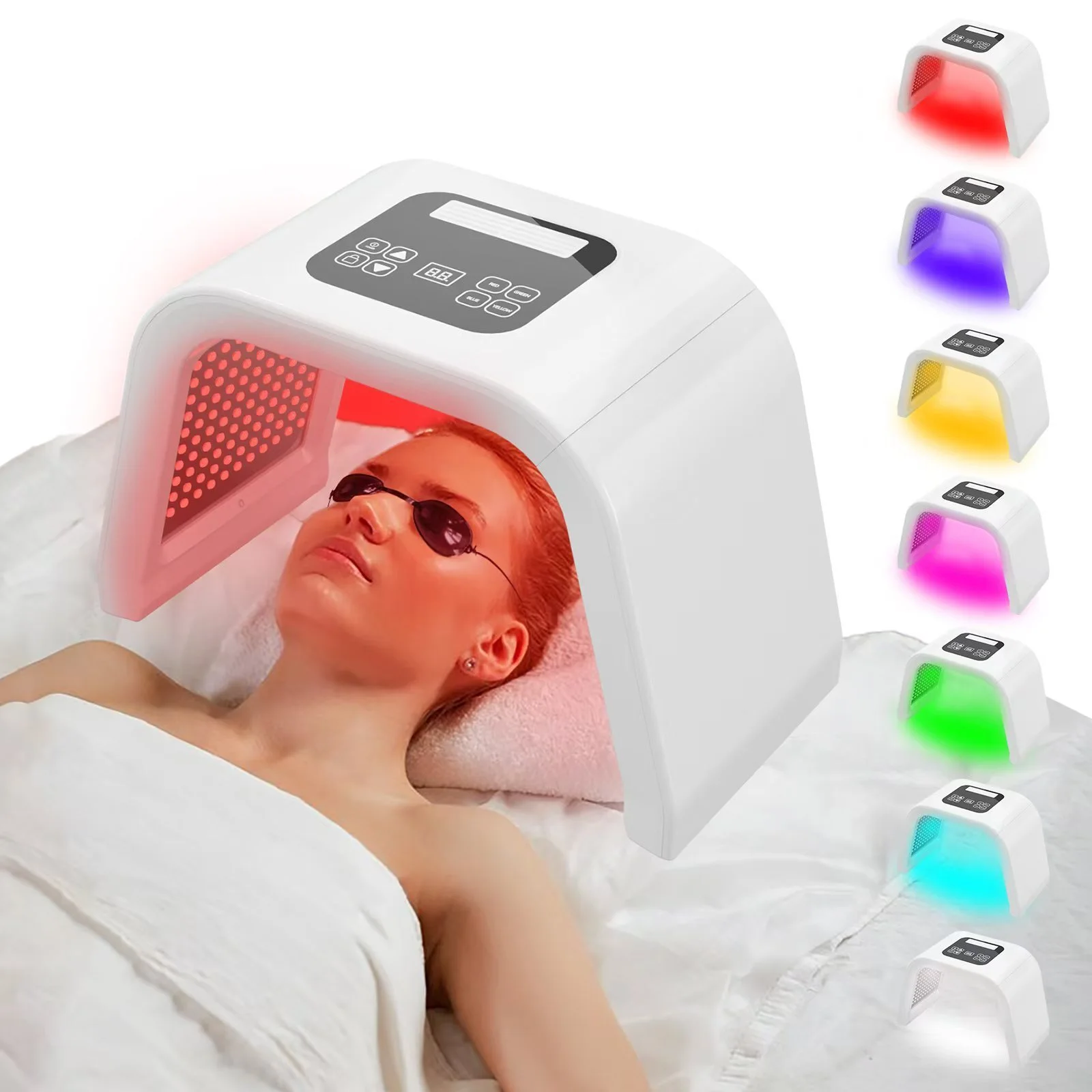 GP-01 Multi-spectrum LED-lichttherapieapparaat-7 kleurengolflengten voor huidverjonging 1