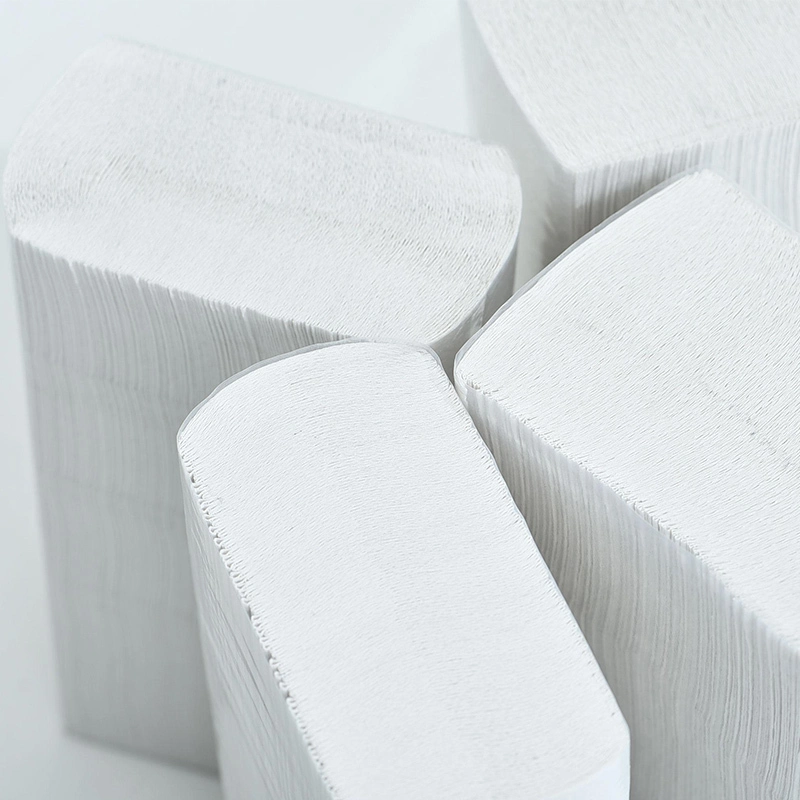 Virgin Wood Pulp Hand Towel | 1-Ply White V-Fold Wet Water Custom OEM 1