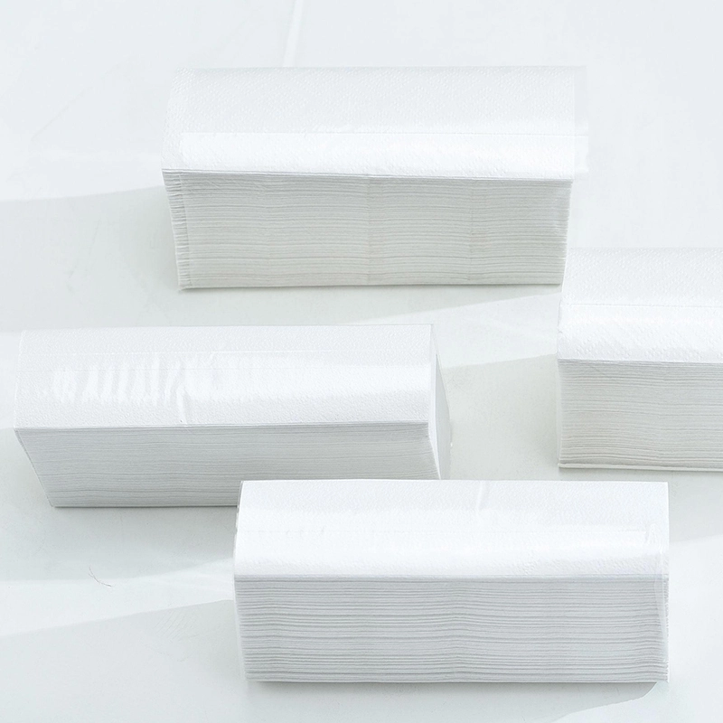 Virgin Wood Pulp 1-Ply Hand Towel | White Multi-Fold Wet Water Embossed 1