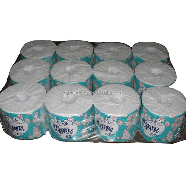 Recycled 2-ply White Toilet Tissue Paper Rolls 1