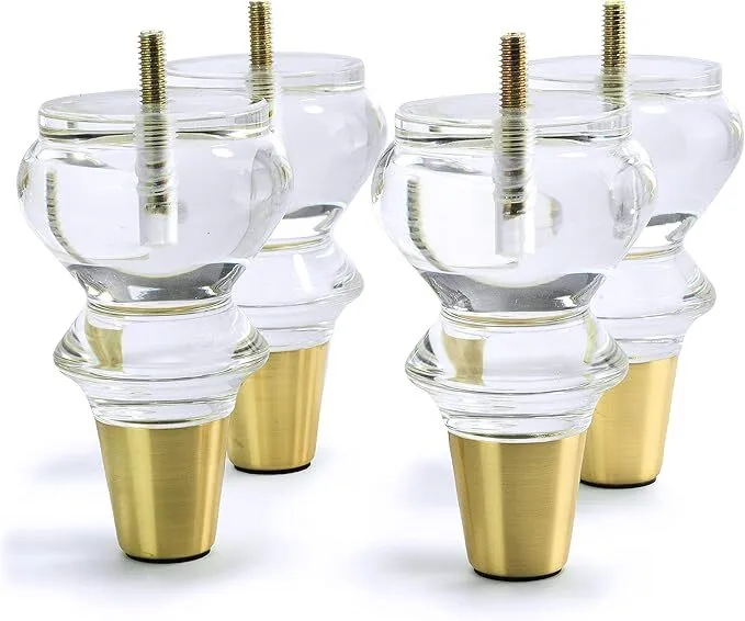Clear Acrylic Furniture Legs for Sofa, Coffee Table, Bedside 1