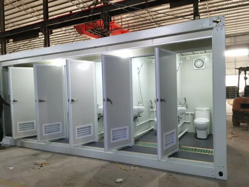 Contenedor desmontable de tamaño de 20 pies baño modular inodoro público móvil 1