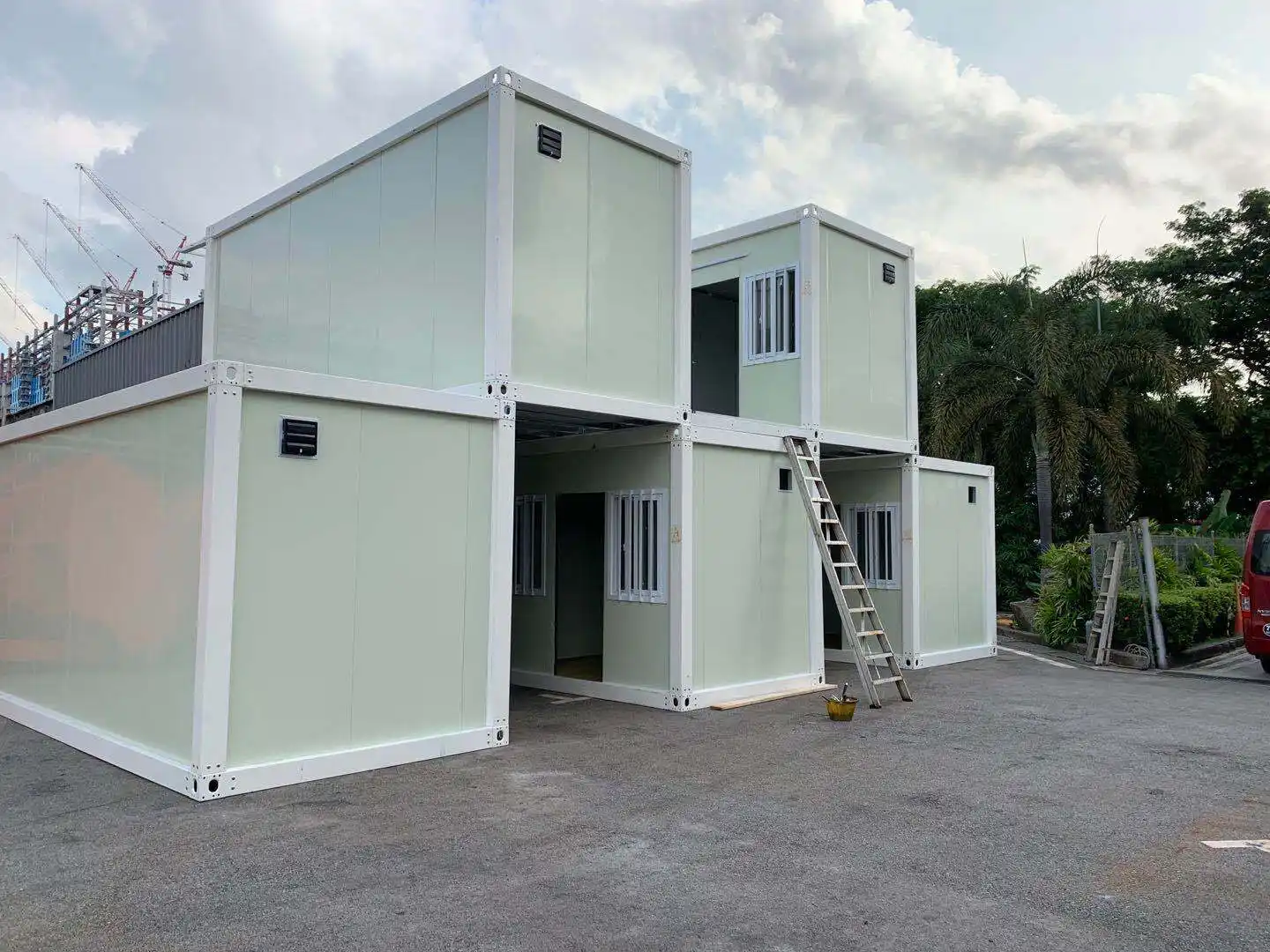 Pekerja Modular Container House yang Dapat Dicabut Kamp Kerja Asrama Kamp Pengungsi 1