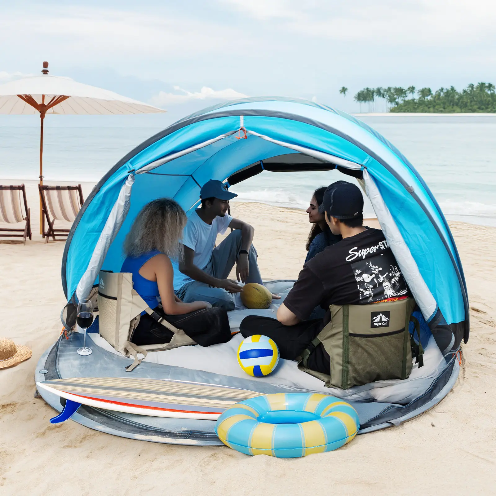Instant Pop Up Beach Tent Beach Tent Wholesale - Night Cat 3