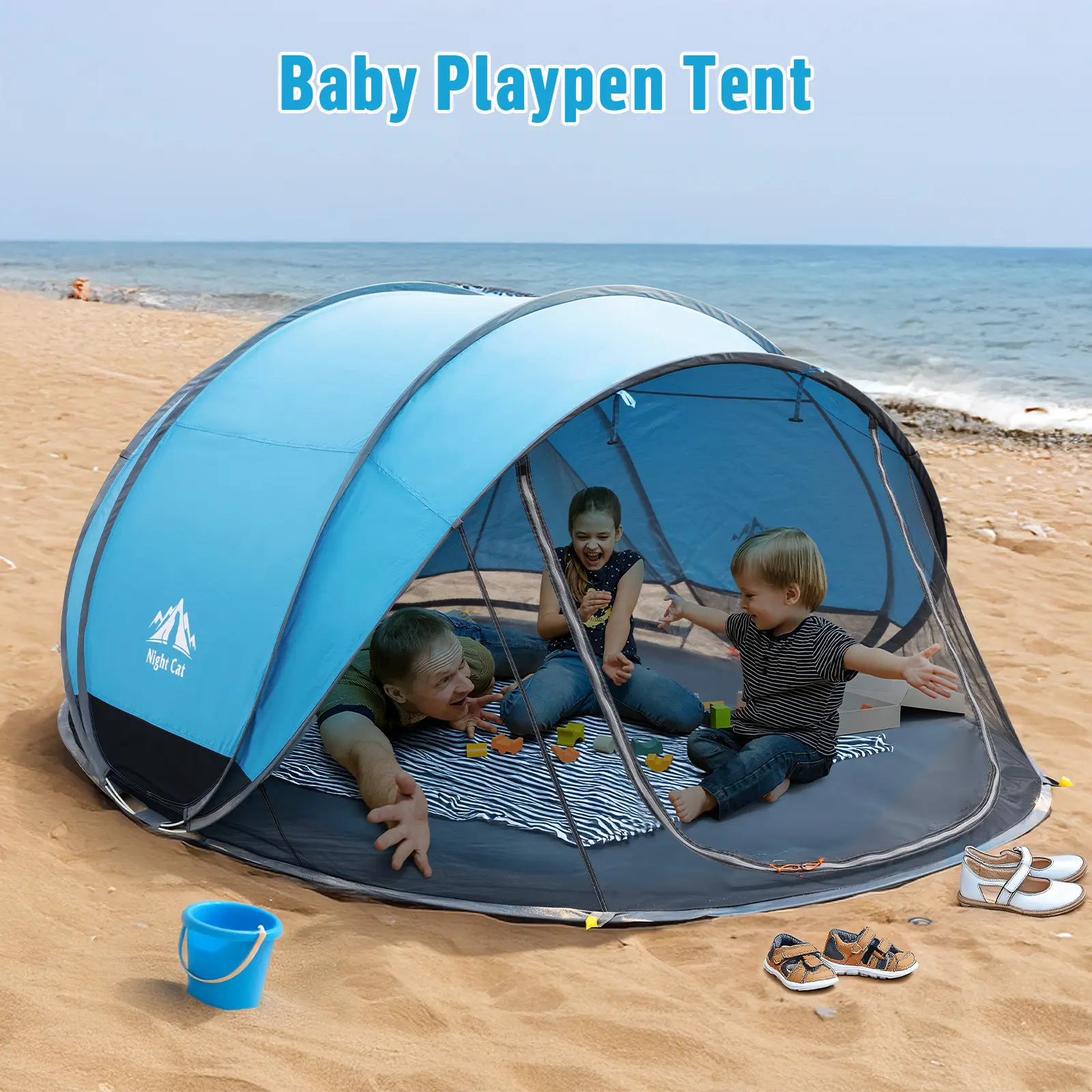 Instant Pop Up Beach Tent Beach Tent Wholesale - Night Cat 2