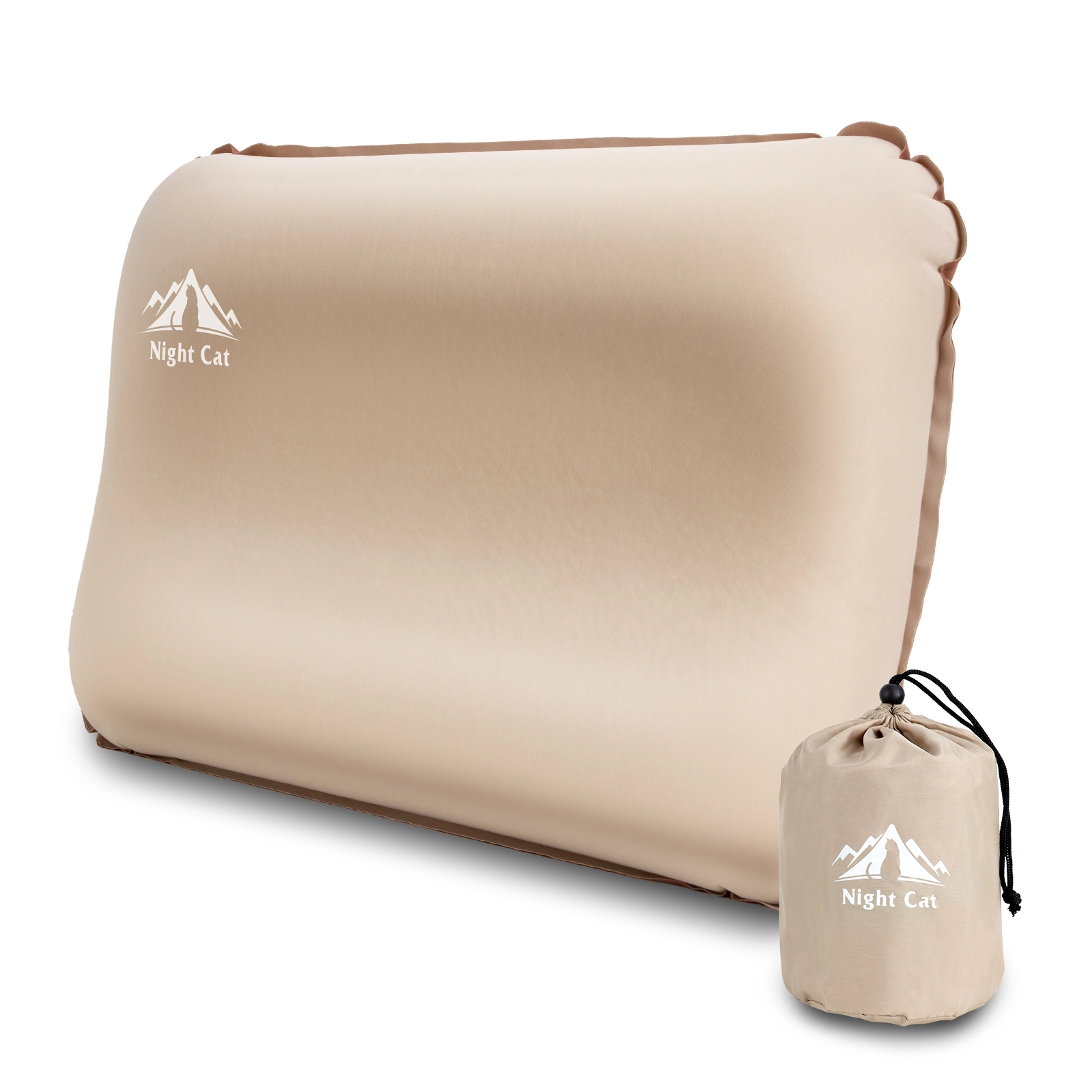 Night Cat Selbstaufblasbares Campingkissen: Leichtes, bequemes Memory-Schaum-Kissen für Outdoor-Reisen, Auto und Camping 1