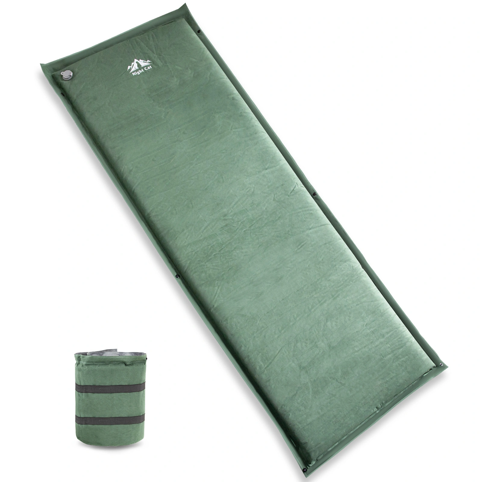 Matelas de camping autogonflant Night Cat : matelas une place en mousse à mémoire de forme pour la randonnée - Tapis de camping confortable pour activités de plein air 1