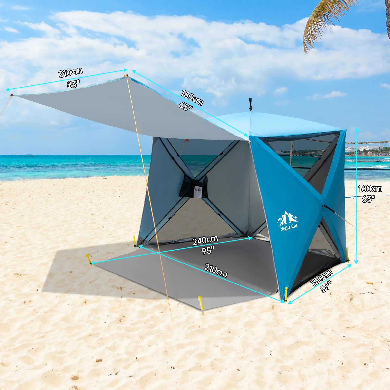 Beach Shade Tent Beach Tent Wholesale - Night Cat 6