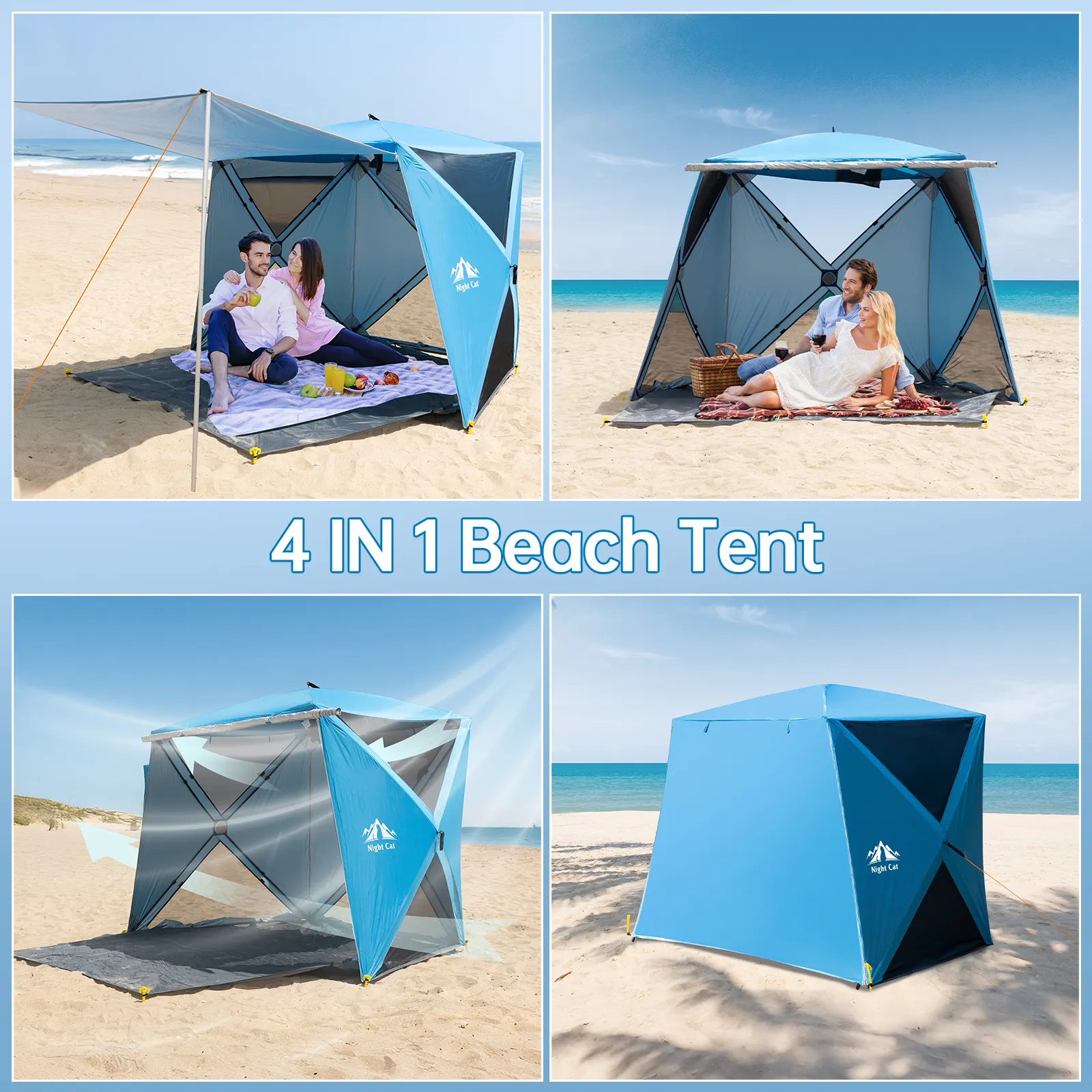 Beach Shade Tent Beach Tent Wholesale - Night Cat 10