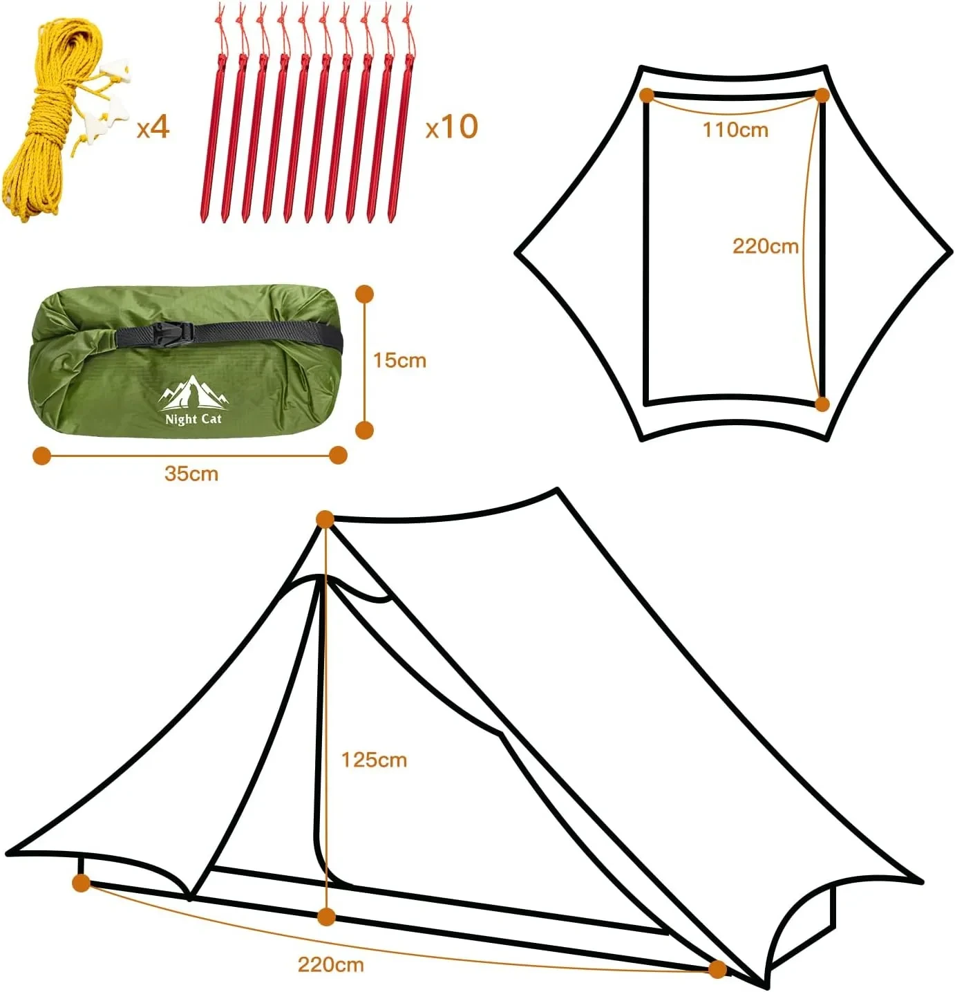 Night Cat Pop Up Tent 4-15 Working Days Delivery 30 Days Returnfactory 17