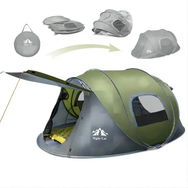 Explore the Outdoors with Your Cat: Best Gear for a Night Pop-Up Tent 1