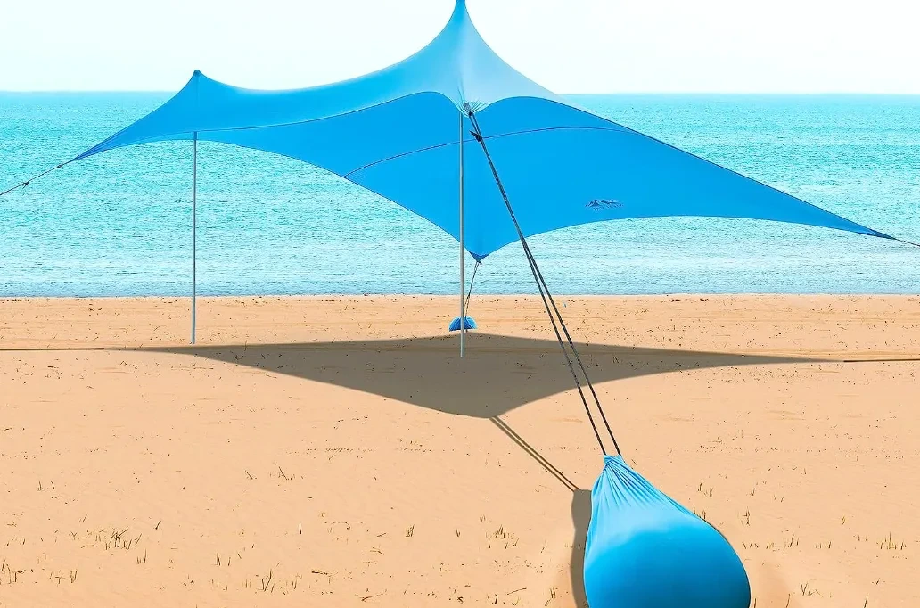 Night Cat Beach Zelt Sonnenschutz Markennisation UPF 50+ UV -Schutz mit Sandanker Aluminium Polen für Beach Park Garten 1